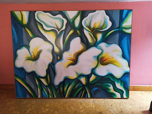 Cuadro Decoración Salón-Habitación Flores