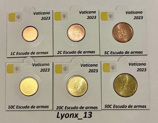 1, 2, 5, 10, 20 y 50 centimos 🇻🇦 Vaticano 2023