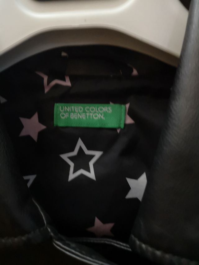 Giubbino bambina ecopelle nero