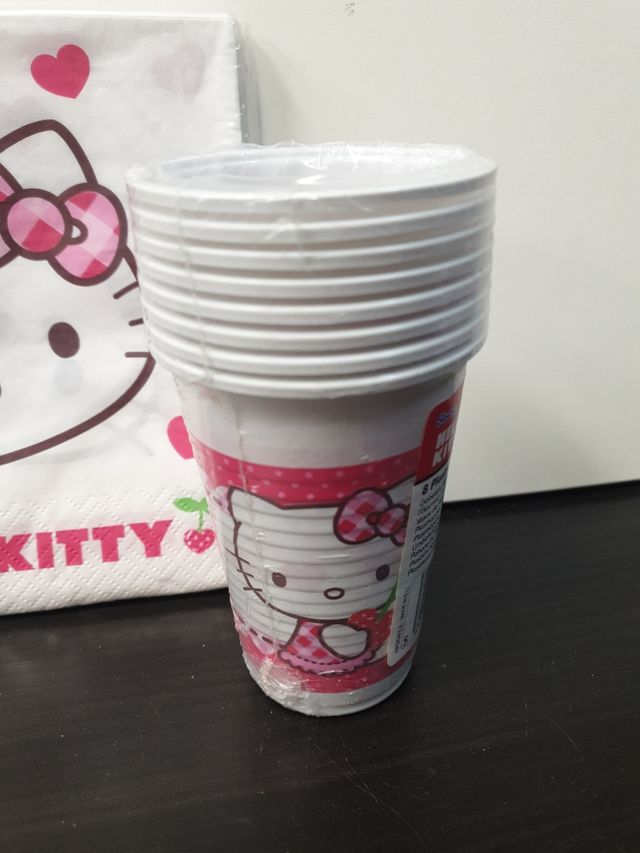 Vasos y Servilletas Hello Kitty