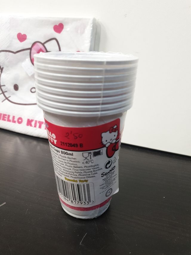 Vasos y Servilletas Hello Kitty