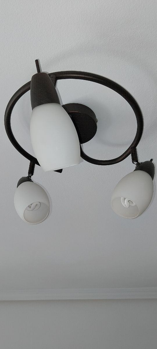 Lampara/ Foco forja marrón