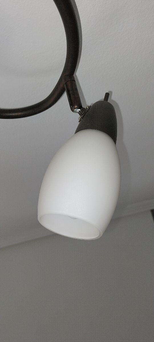 Lampara/ Foco forja marrón