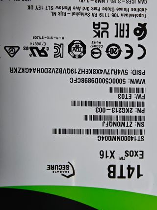 Seagate  Exos X16.. 14TB SAS #M0NQFJ