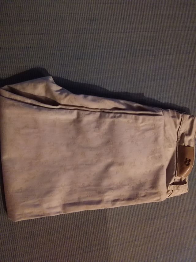 Pantalone cotone beige