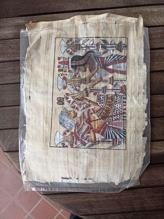 Papiro egiziano vendo in coppia.
