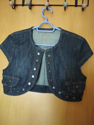 Chaleco vaquero corto