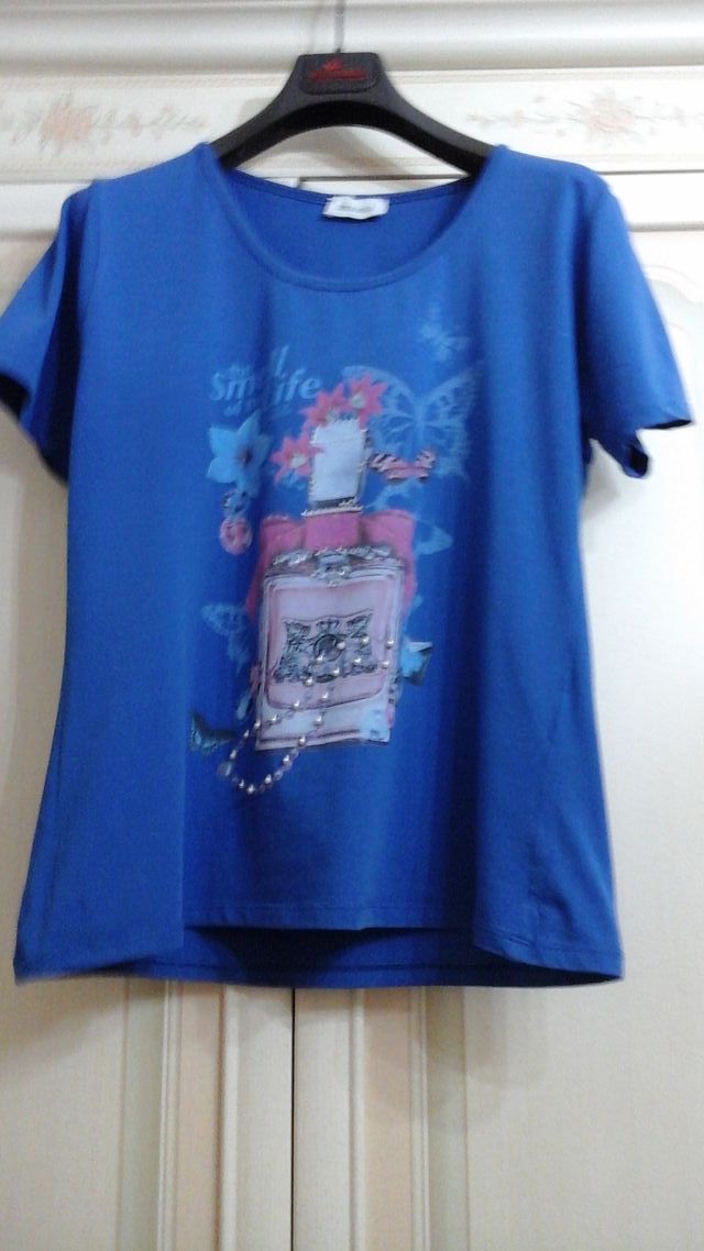 Maglietta maniche corte bluette