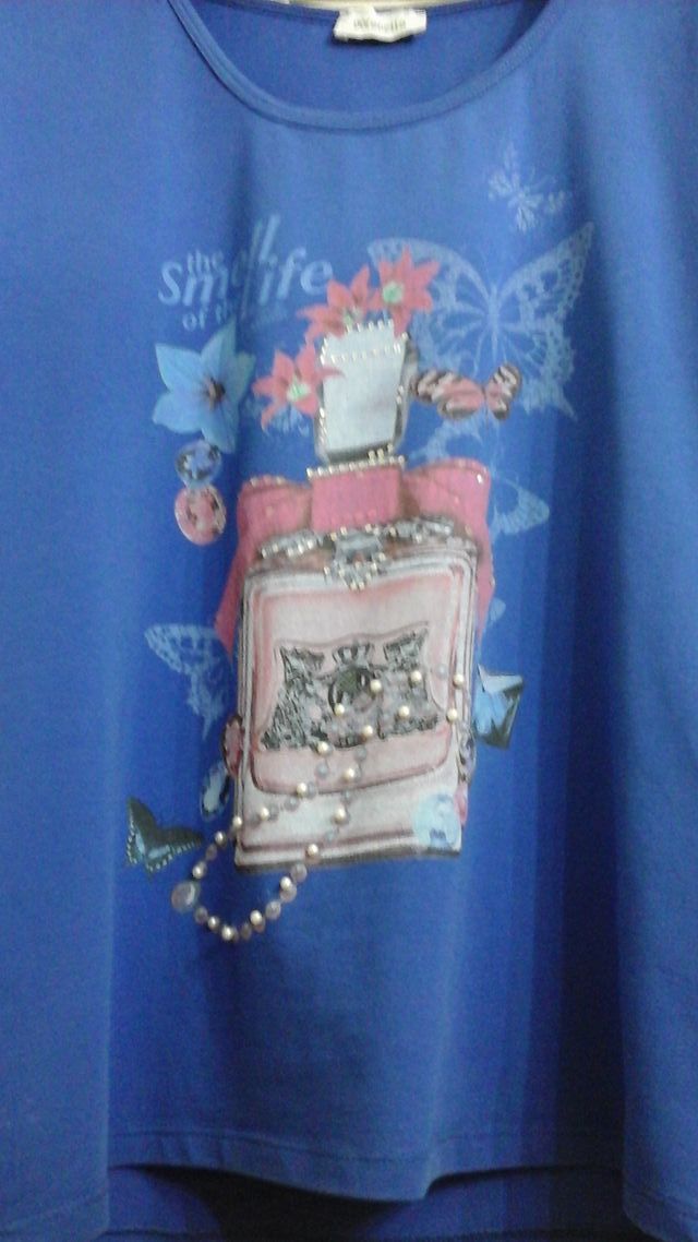 Maglietta maniche corte bluette