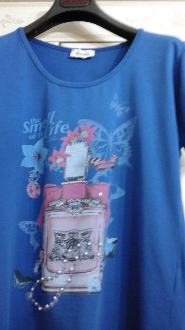 Maglietta maniche corte bluette