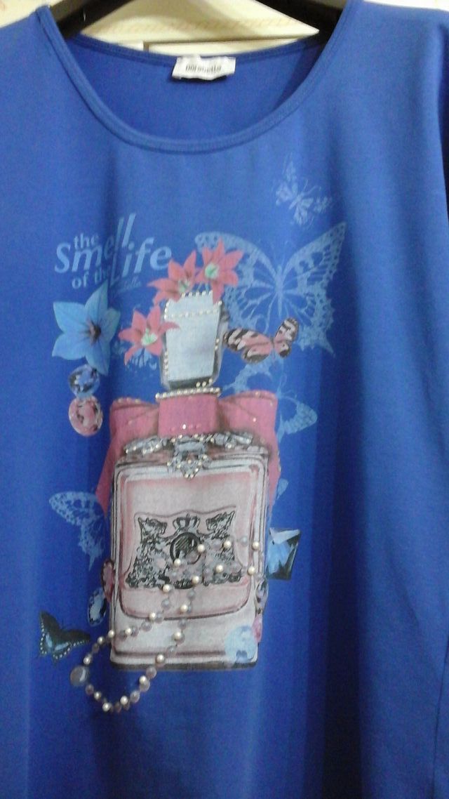 Maglietta maniche corte bluette