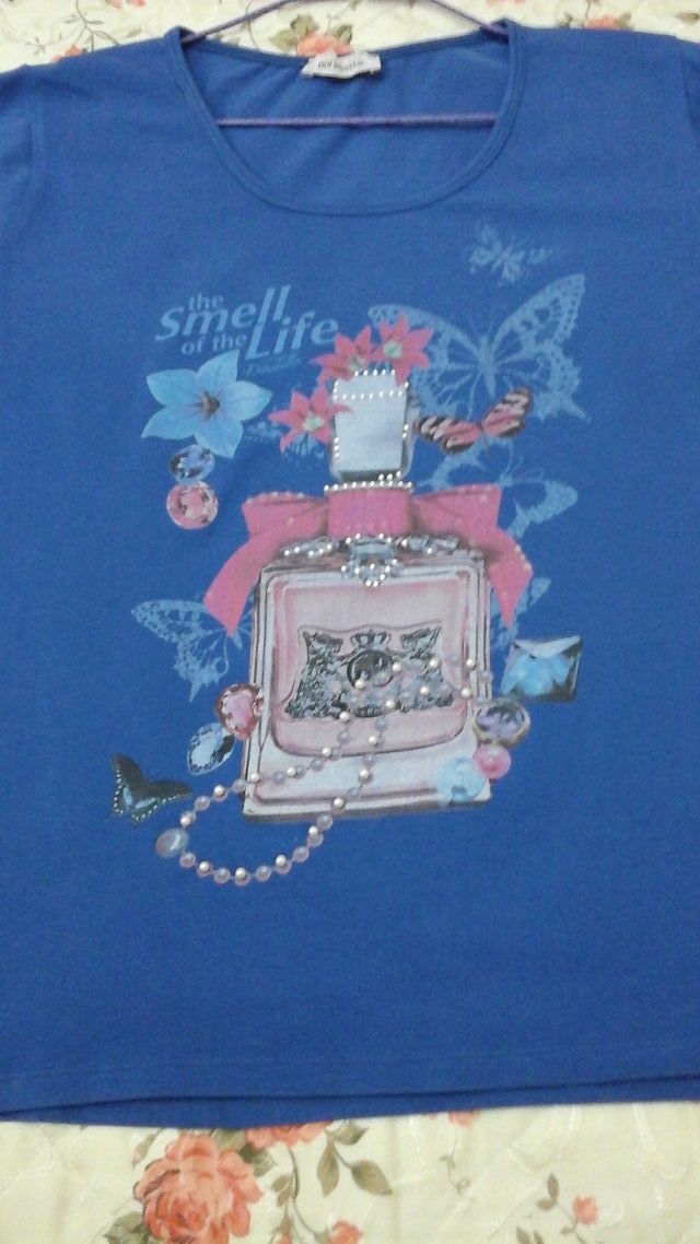 Maglietta maniche corte bluette