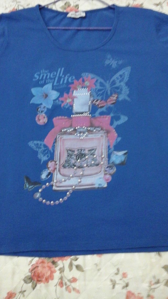 Maglietta maniche corte bluette