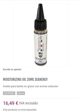 Seanergy aceite para barba