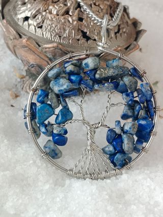 Colgantes grandes de piedra con cordón o cadena