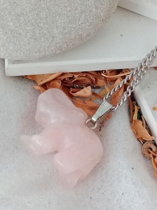 Colgantes grandes de piedra con cordón o cadena