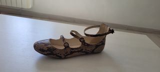 Manoletinas serpiente talla 40