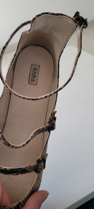 Manoletinas serpiente talla 40