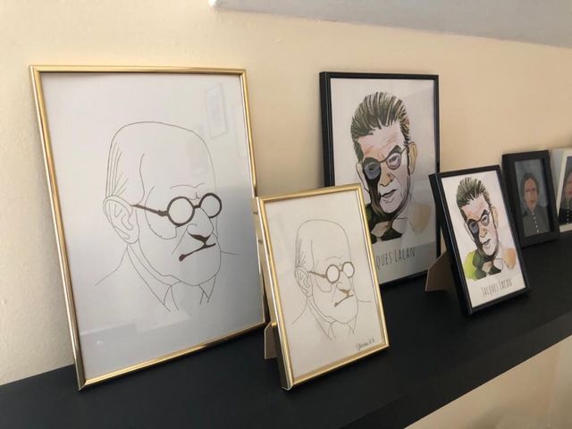 Sigmund Freud Despacho Decoración Psicología uned