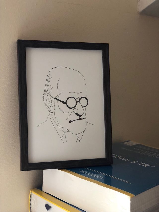 Sigmund Freud Despacho Decoración Psicología uned