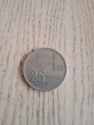 25 pesetas mundial 1982