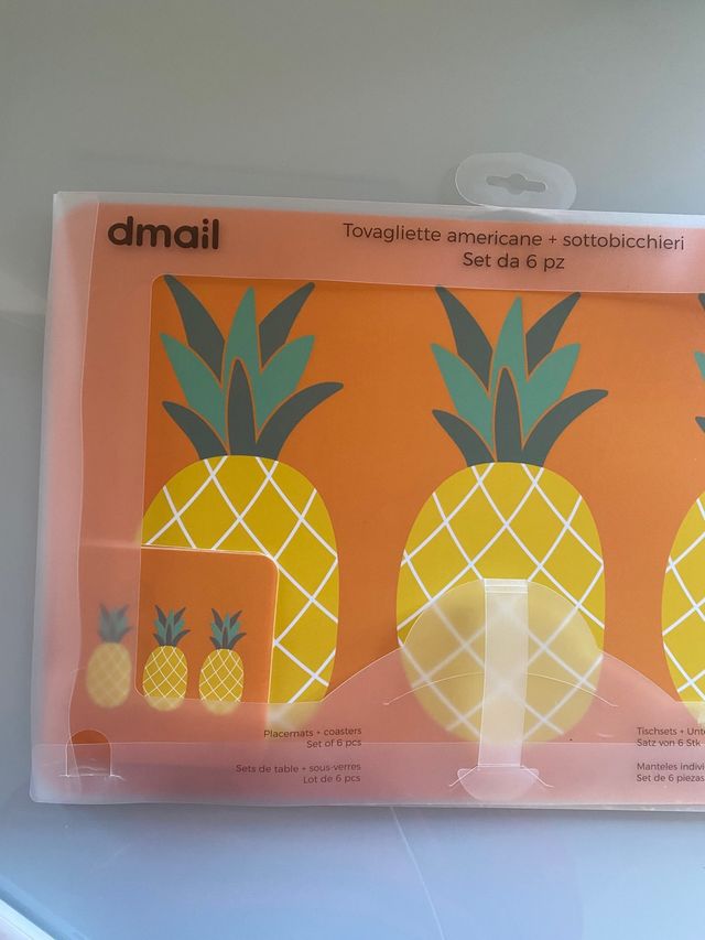 Set da 3 tovagliette + 3 settobicchieri