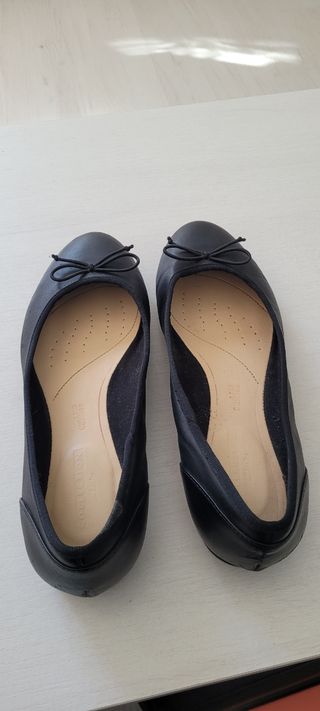 Rebajadas manoletinas bailarinas piel Clarks 39