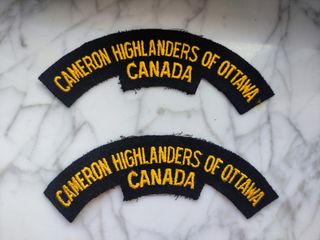 Juego parches Cameron highlanders de Canadá.