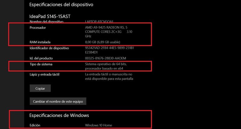 Portátil Lenovo IdeaPad s145-15ast FUNCIONA TODO afbeelding 8