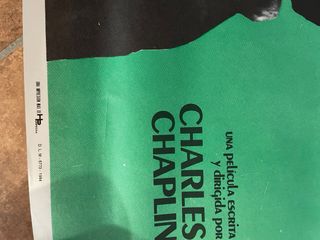 EL CHICO CHARLES CHAPLIN POSTER ORIGINAL 1984