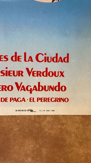 FESTIVAL CHARLES CHAPLIN POSTER ORIGINAL