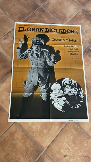 EL GRAN DICTADOR CHARLES CHAPLIN POSTER ORIGINAL