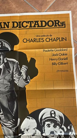 EL GRAN DICTADOR CHARLES CHAPLIN POSTER ORIGINAL