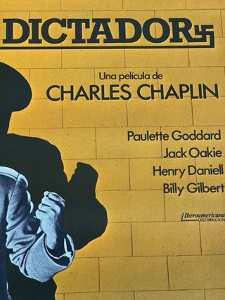 EL GRAN DICTADOR CHARLES CHAPLIN POSTER ORIGINAL