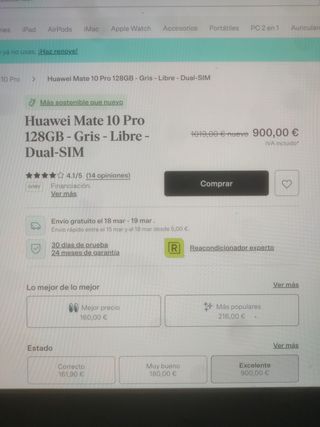 Huawei Mate 10 Pro 128 gb