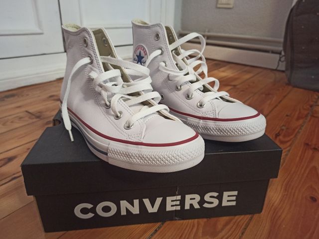 Converse piel blancas 38