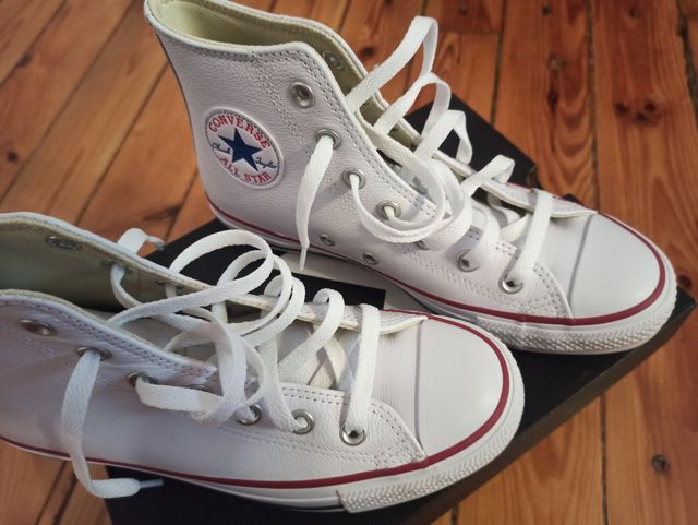 Converse piel blancas 38