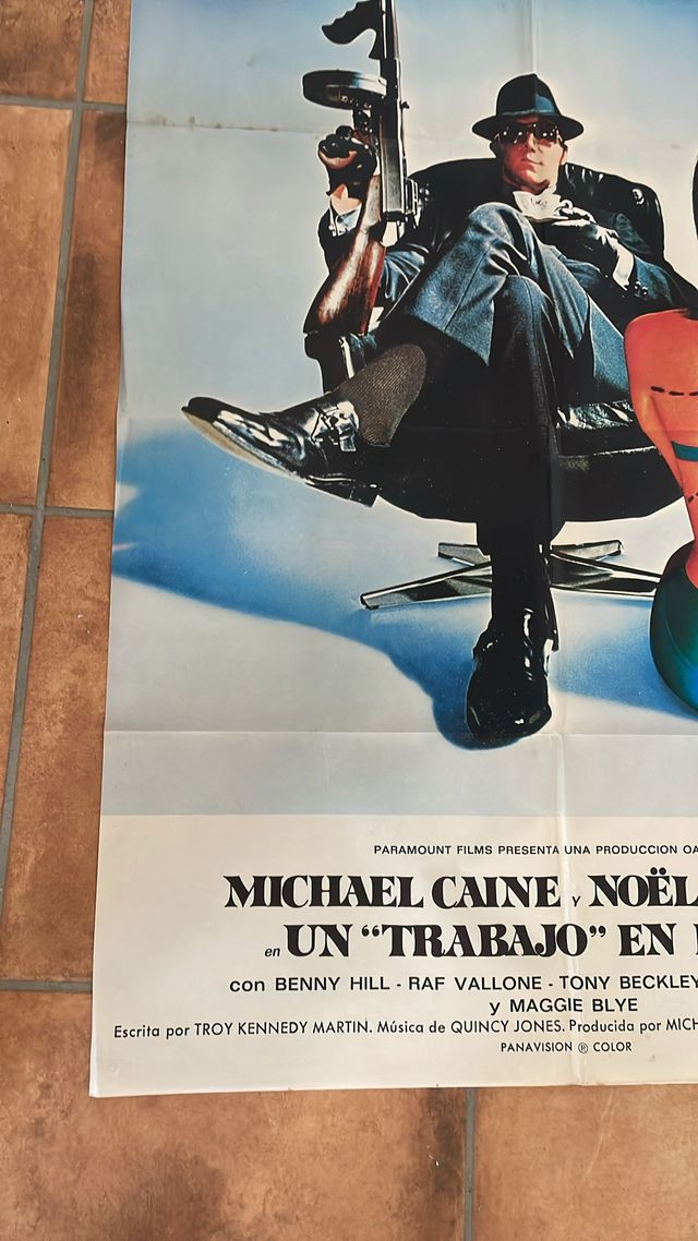 UN TRABAJO EN ITALIA MICHAEL CAINE POSTER ORIGINAL