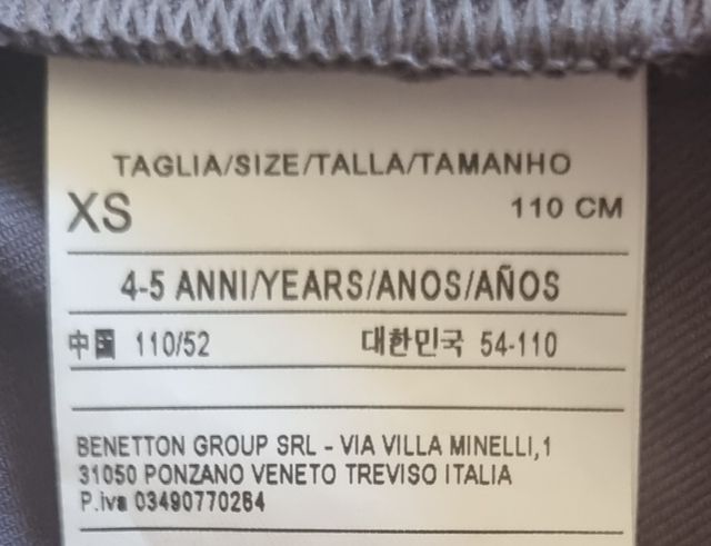 Vestido Benetton niña 4 a 5 años