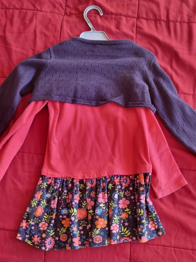 Conjunto Vestido y chaqueta niña 3 años
