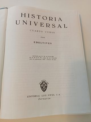 Historia universal ,curso cuarto