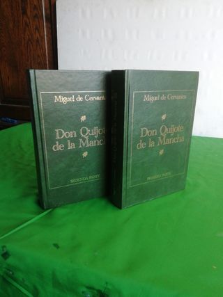 2 libros Don Quijote de la Mancha 1,2 partes