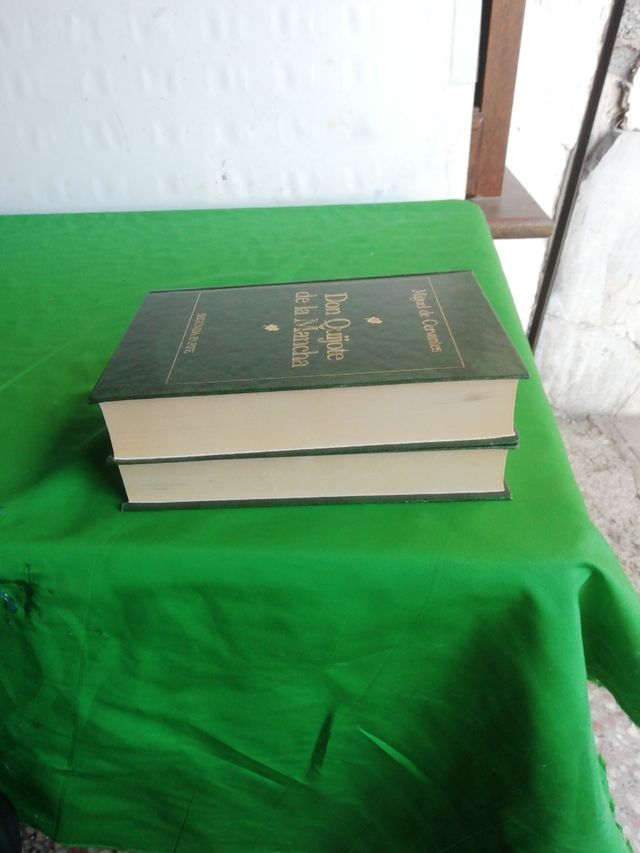 2 libros Don Quijote de la Mancha 1,2 partes