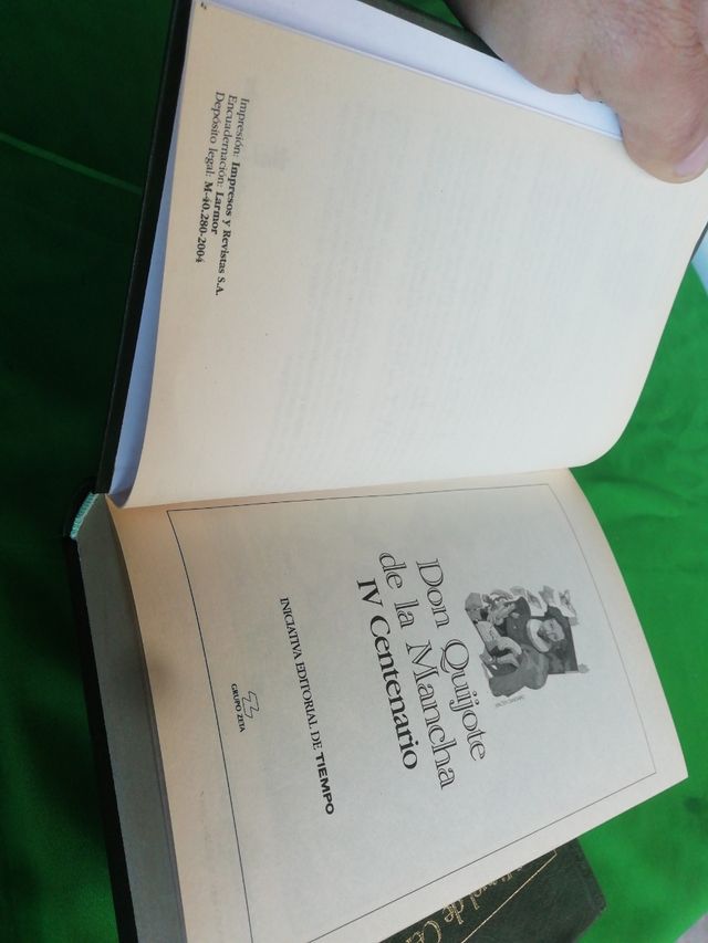 2 libros Don Quijote de la Mancha 1,2 partes