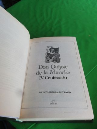 2 libros Don Quijote de la Mancha 1,2 partes