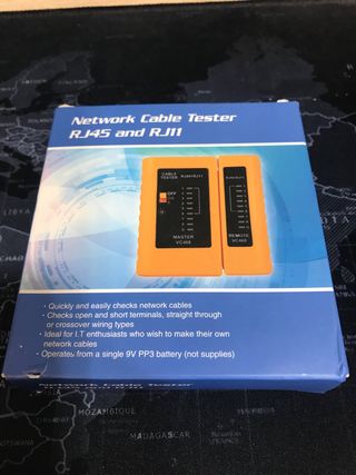 Comprobador tester cables rj45 y rj11
