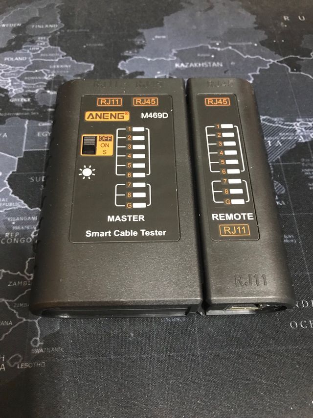 Comprobador tester cables rj45 y rj11