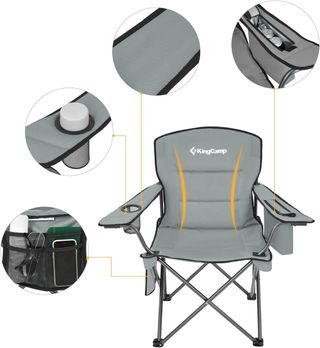 KingCamp silla plegable ligera posavasos