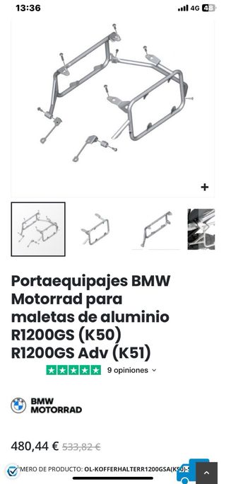 Herrajes maletas bmw r1200gs
