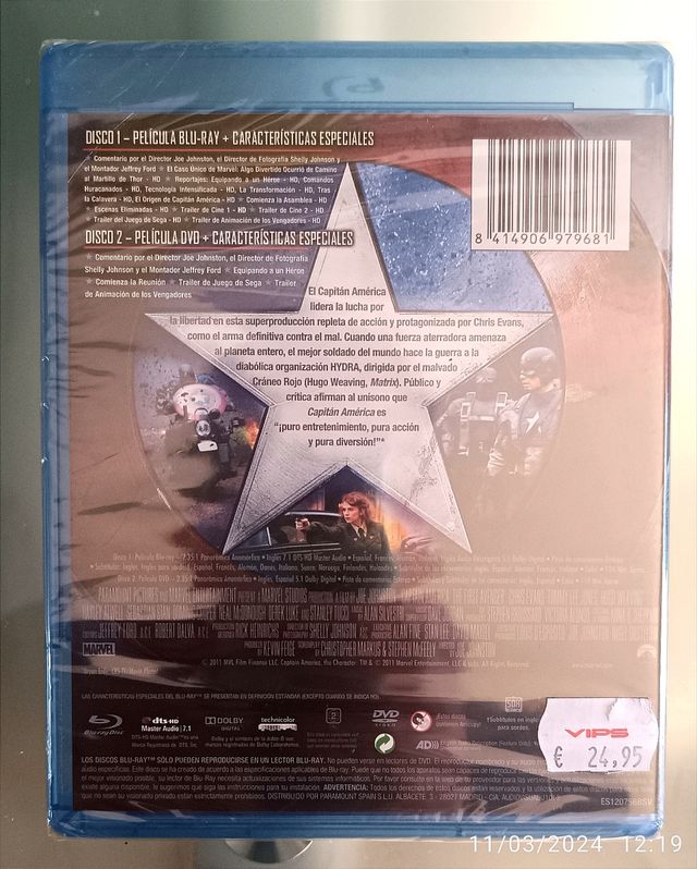 CAPITÁN AMÉRICA, EL PRIMER VENGADOR